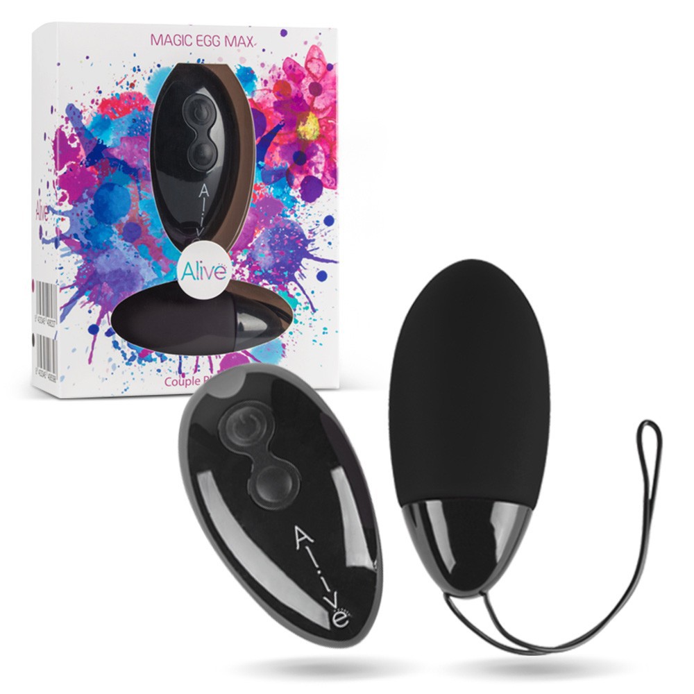 ALIVE MAGIC EGG MAX VIBRATING EGG WITH REMOTE CONTROL BLACK