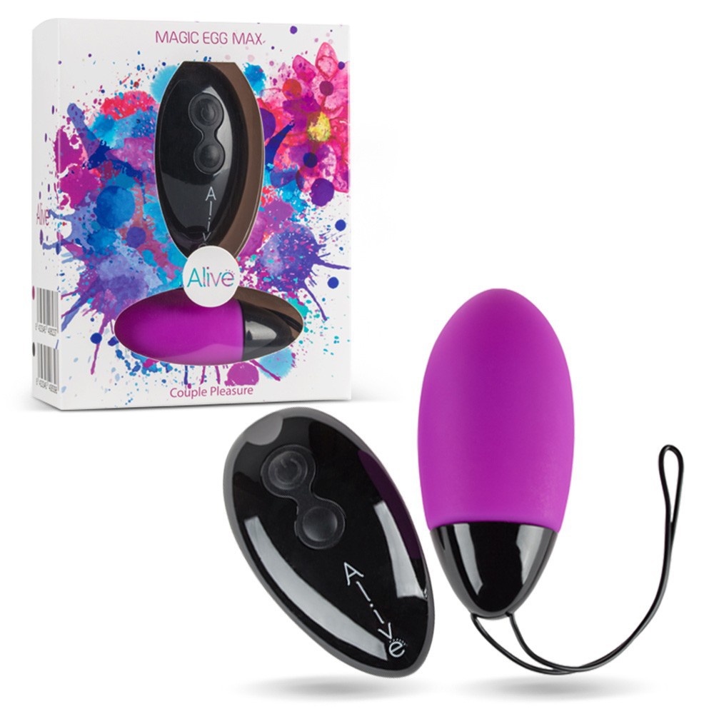ALIVE MAGIC EGG MAX VIBRATING EGG WITH REMOTE CONTROL PURPLE