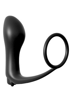 ASS GASM COCKRING PLUG BLACK