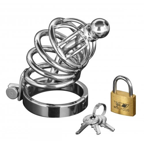 Asylum 6 Ring Locking Chastity Cage 848518005724