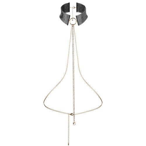 DESIR METALLIQUE METALLIC MESH COLLAR BIJOUX INDISCRETS BLACK