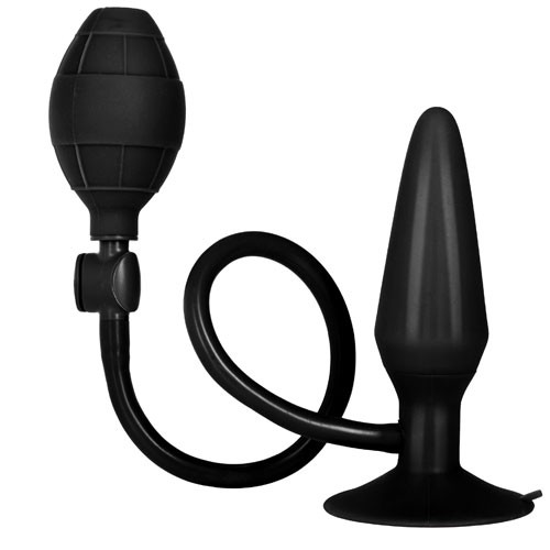 Nero Booty Call Pumper silicone gonfiabile Media Plug anale