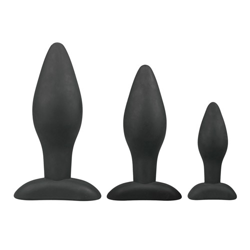 Black Silicone Buttplug Set 8718627526828