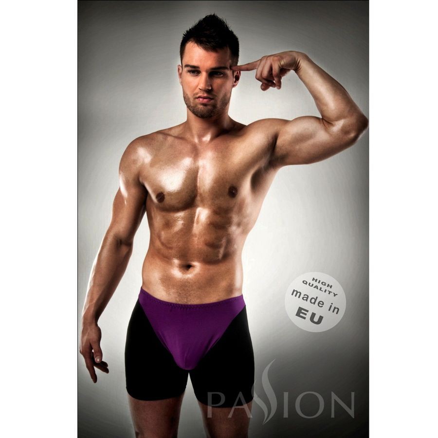 Boxer fesses nues noir et violet 009 - S-M