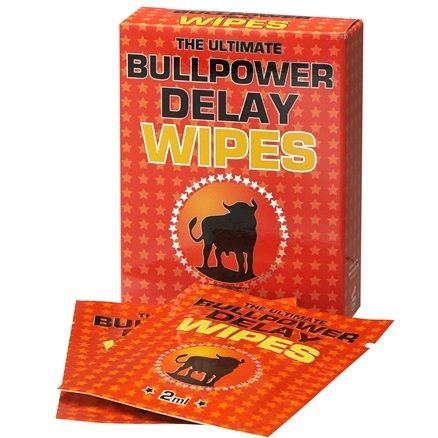 6 Bustine ritardanti monouso Bull Power Wipes Delay