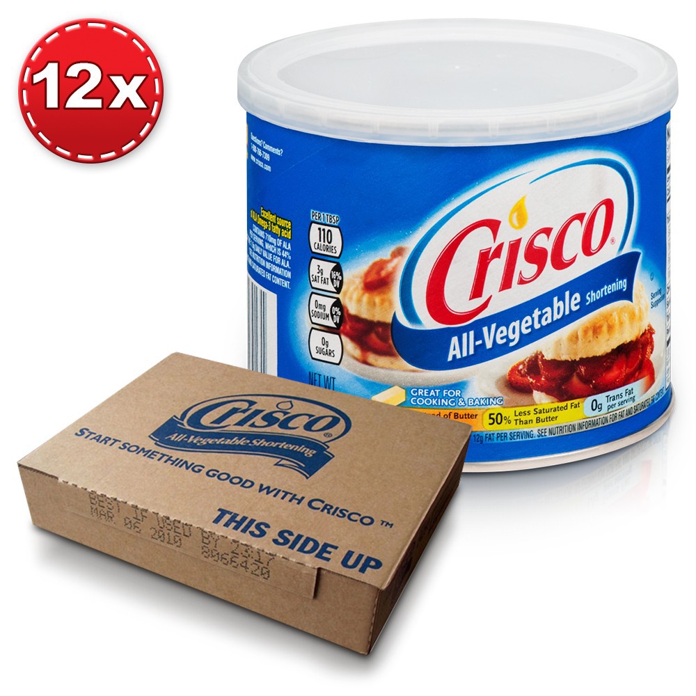CRISCO VEGETABLE SHORTENING 453GR 12  PACK