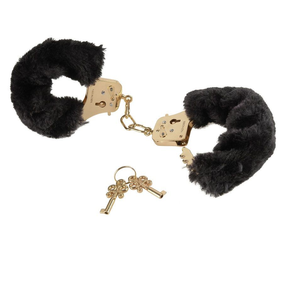 MANETTE FETISH FANTASY GOLD DELUXE FURRY CUFFS