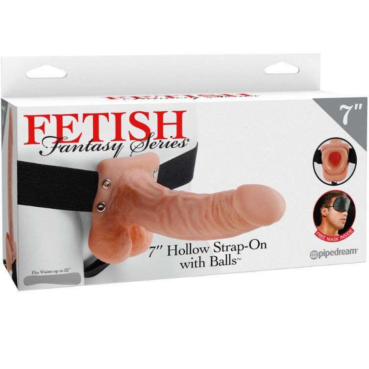 FALLO STRAP-ON CAVO FETISH FANTASY SERIES 7 HOLLOW STRAP ON WITH BALLS FLESH