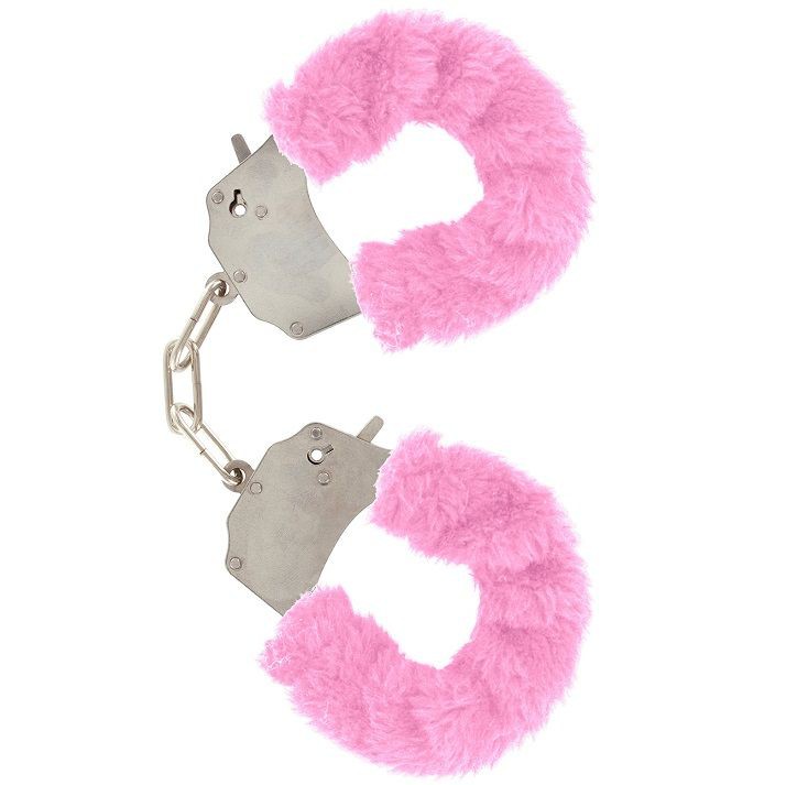 Toy Joy Furry Fun mano polsini rosa peluche