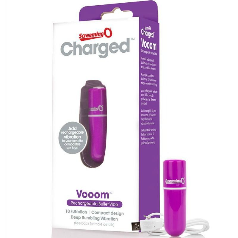 SCREAMING O RECHARGEABLE VIBRATING BULLET VOOOM PURPLE