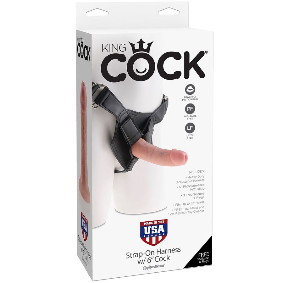 FALLO REALISTICO STRAP ON KING COCK STRAP-ON HARNESS W/ 6 COCK