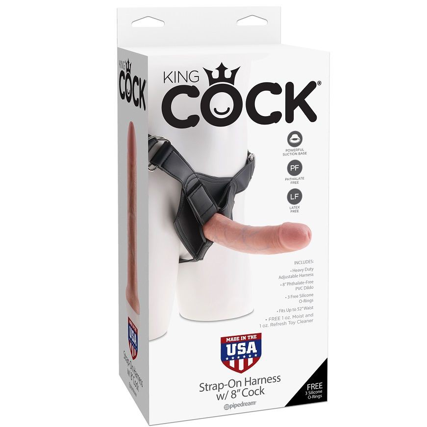 FALLO REALISTICO STRAP ON KING COCK STRAP-ON HARNESS W/ 8 COCK