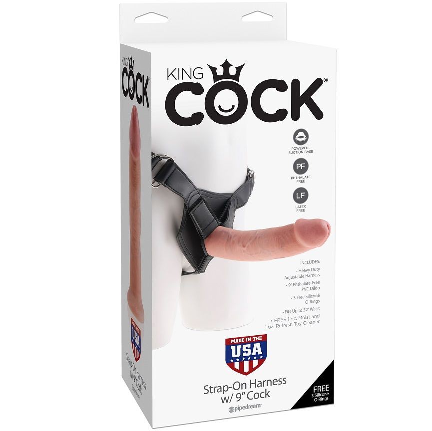KING COCK HARNESS 9" COCK 603912361292