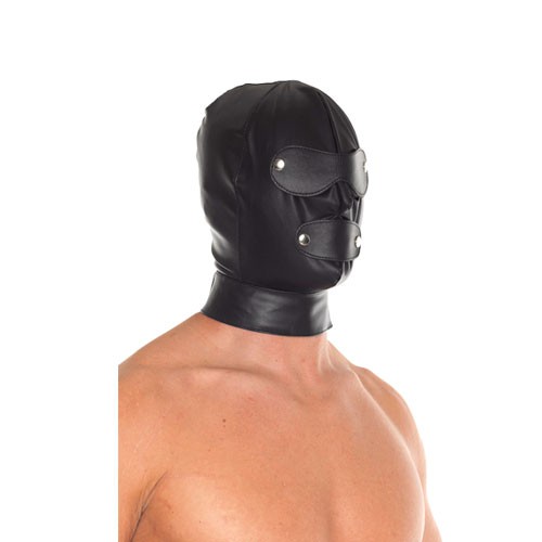 Maschera in pelle pieno facciale con i paraocchi staccabili