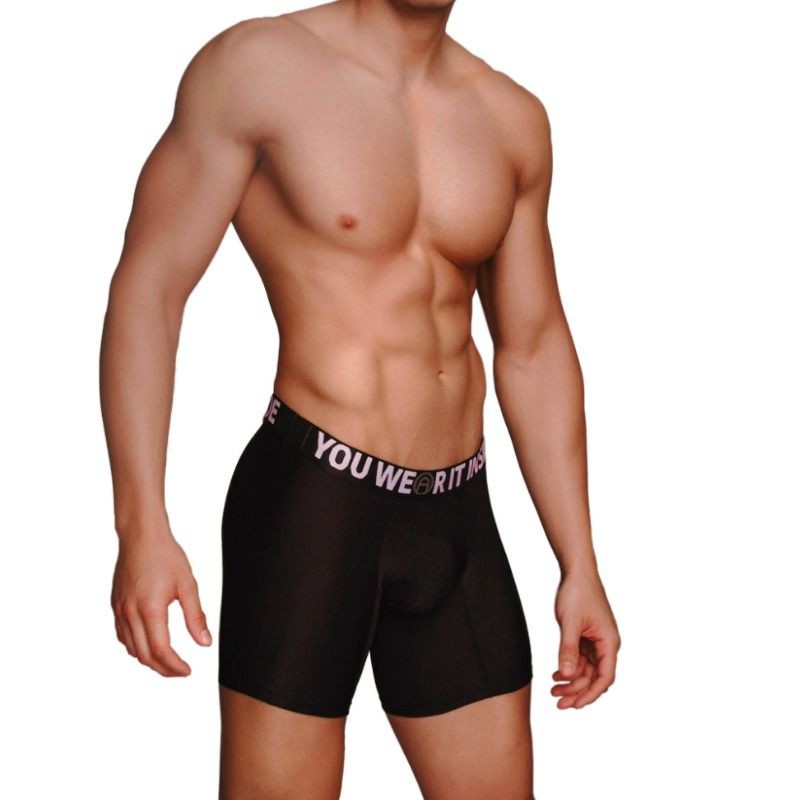 MACHO - MS077 SPORT LONG BLACK BOXER