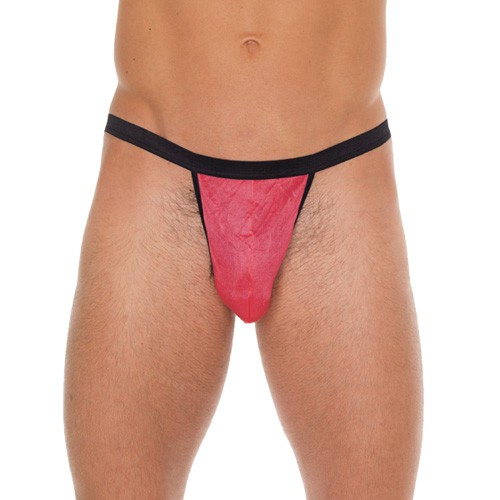 Uomo Nero G-stringa con Rosa Pouch