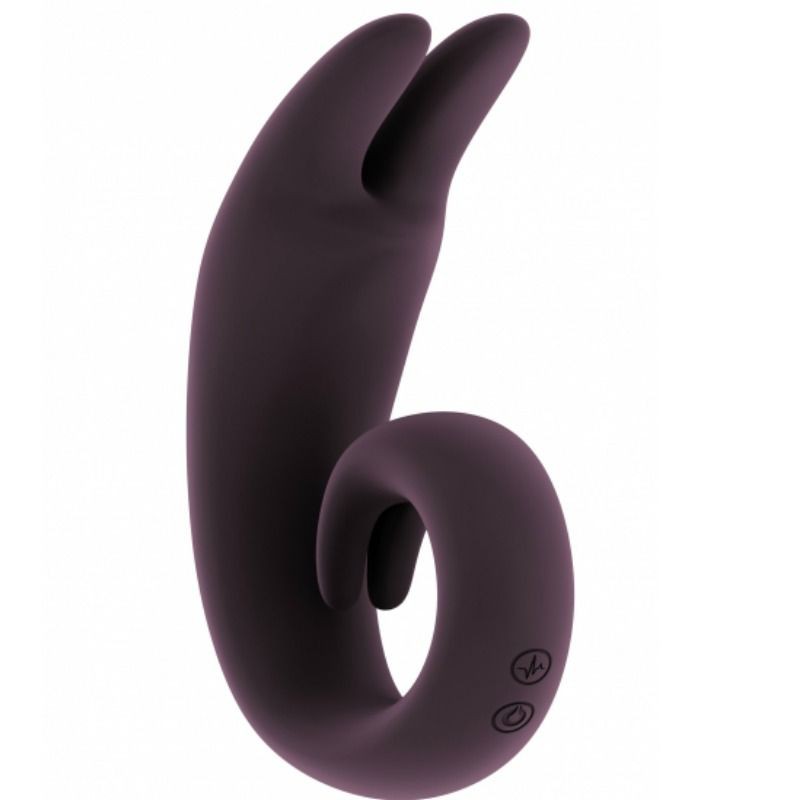 Mjuze Vibratore Ricaricabile e Snodabile 100% Silicone con Doppio Motore Lithe, Viola - 1 Prodotto