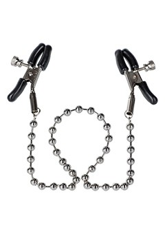 NIPPLE CLAMPS SILVER BEADED