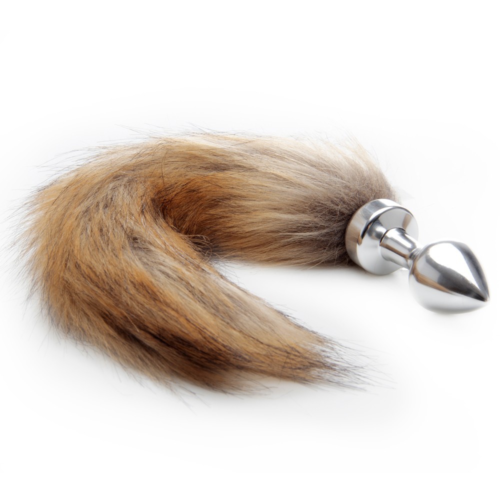 FOX TAIL BUTTPLUG SILVER