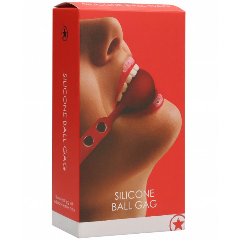 SILICONE BALL GAG RED