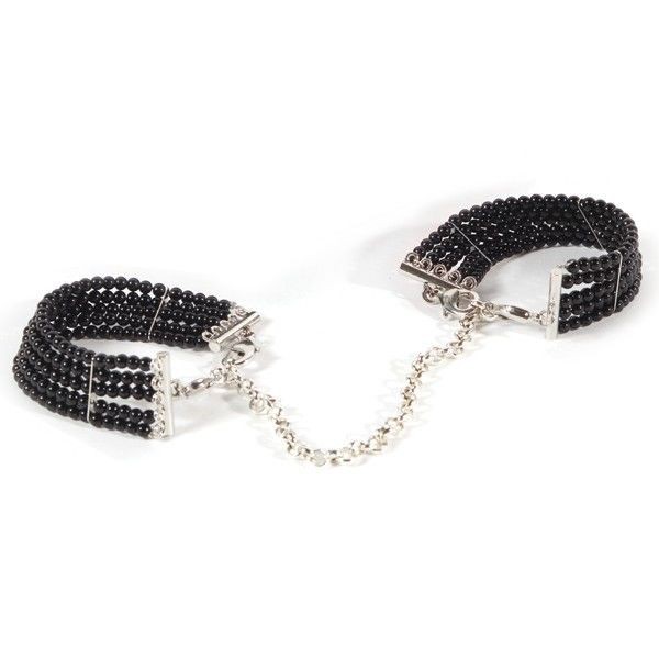 PLAISIR HANDCUFFS BLACK PEARLS