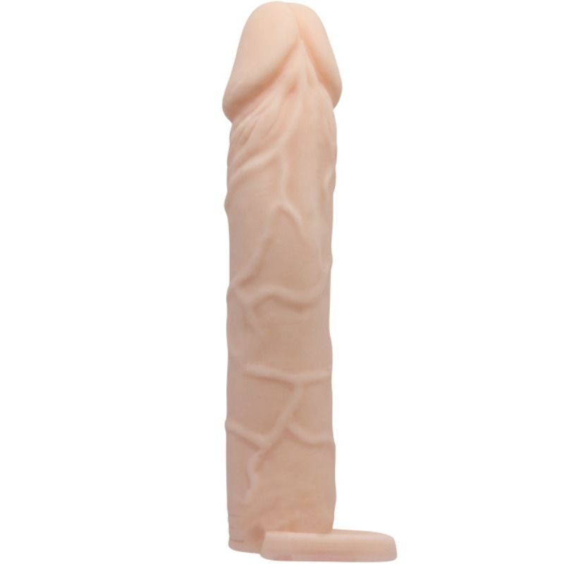 PRETTY LOVE REALISTIC PENIS SLEEVE WITH BALL STRAP 18 CM