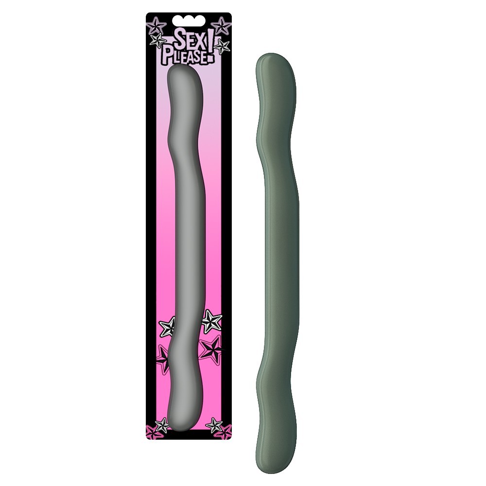SEX PLEASE! 18' DOUBLE DONG GREY