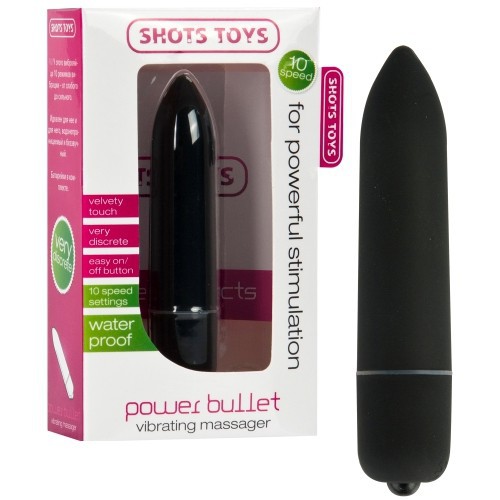 VIBRATING POWER BULLET BLACK