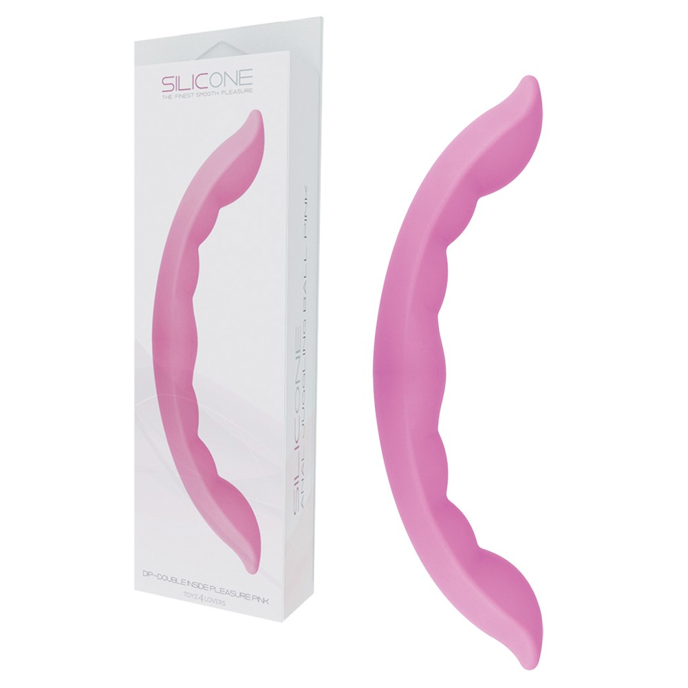 DOUBLE DILDO DIP-DOUBLE INSIDE PLEASURE PINK