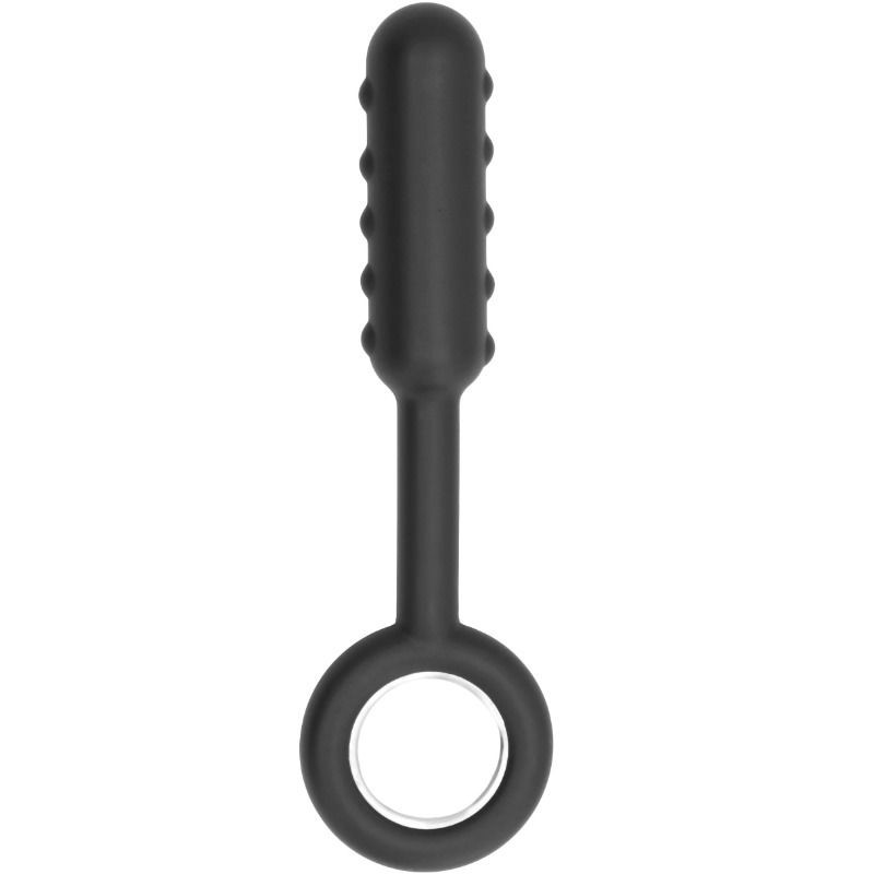 NO. 61 DILDO WITH METAL RING BLACK