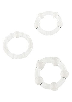 Sex Toys Rings STAY HARD - THREE RINGS - CLEAR Sexy Shop
