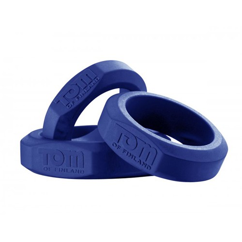 Tom of Finland 3 Piece Silicone Cock Ring Set 848518020154