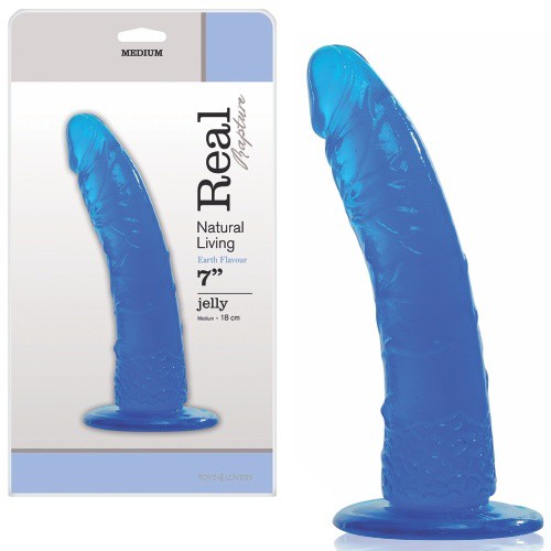 REAL RAPTURE EARTH FLAVOUR DILDO 7'' BLUE