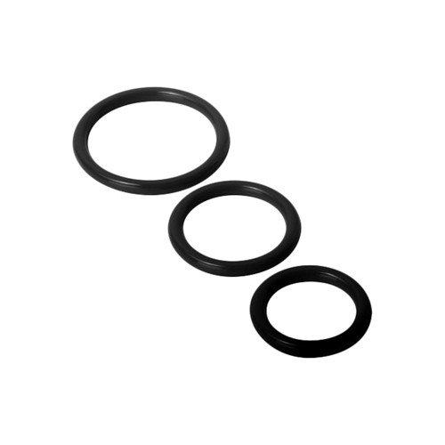 Trinity Silicone Cock Rings, Black 811847011131