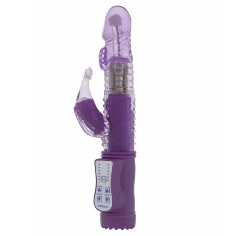 GC Vibratore a Forma di Delfino con Sfere Massaggianti e Stimolatore Clitoride, Viola - 1 Prodotto