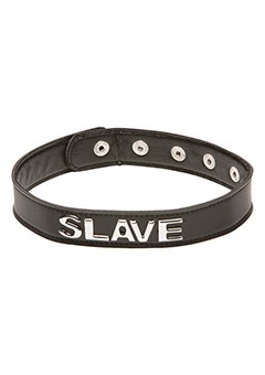 Collare In Pelle X-Play "Slave" - Nero