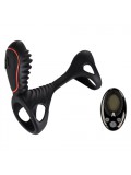 ADRIEN LASTIC GLADIATOR VIBRATING SLEEVE WITH VIBRATING COCK RING WITH REMOTE BLACK