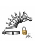 Asylum 6 Ring Locking Chastity Cage 848518005724 toy