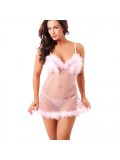 Babydoll And G-String Pink 8718924222430