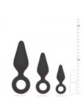 Black Buttplugs With Pull Ring - Set 8718627527122 image