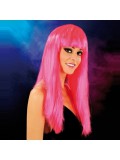 Cabaret Wig Bright Pink Long 3479225410005