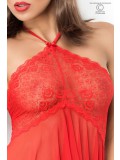 BABYDOLL AND THONG CR-3884 RED photo