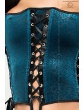 CORSET AND THONG CR-3820 BLUE photo