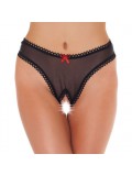 Crotchless Sheer Black G-String 8718924220856