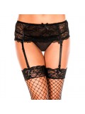 Floral lace garterbelt with g-string 849450005391