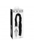 ICICLES GLASS BUTTPLUG WITH WHIP CLEAR