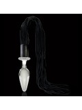 ICICLES GLASS BUTTPLUG WITH WHIP CLEAR price