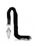 ICICLES GLASS BUTTPLUG WITH WHIP CLEAR toy