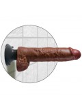 KING COCK 25.5 CM VIBRATING COCK WITH BALLS BROWN 603912737813 toy