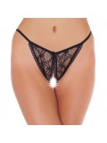 Lace Black Crotchless Tanga 8718924220948